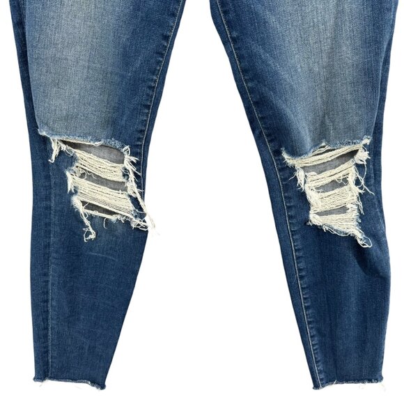 FRAME Le High Skinny Crop Jeans Womens Blue Gaby Distressed Ripped Denim Size 25 - Picture 12 of 12